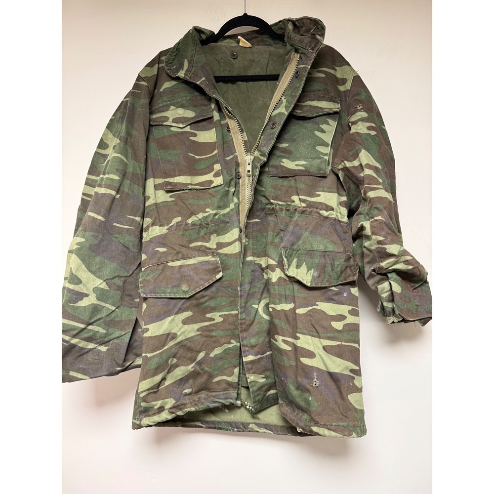 Vintage‎ Camouflage Military Field Jacket M65 Style Outdoor Parka